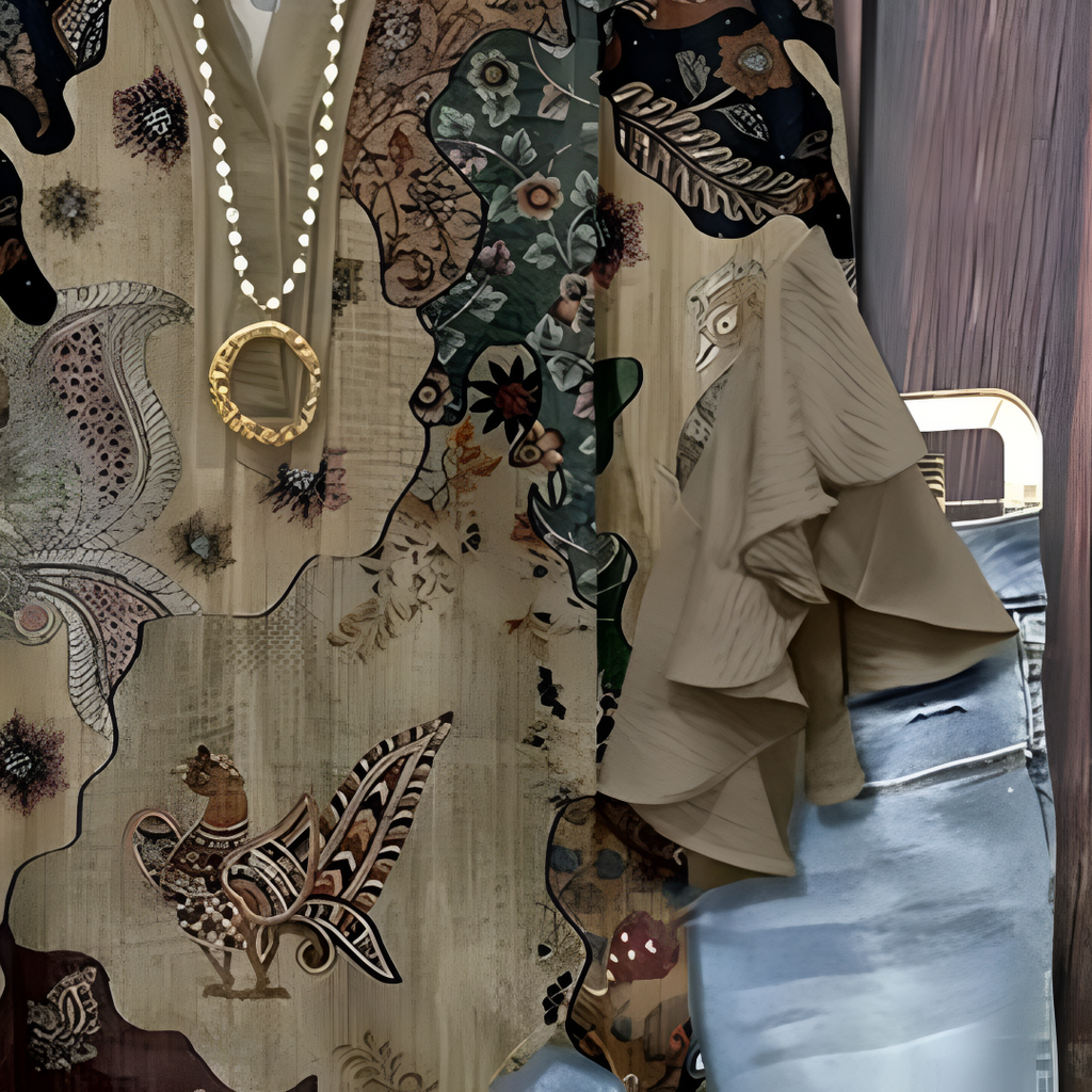 KORNELIA | Elegant Bluse med Mønster