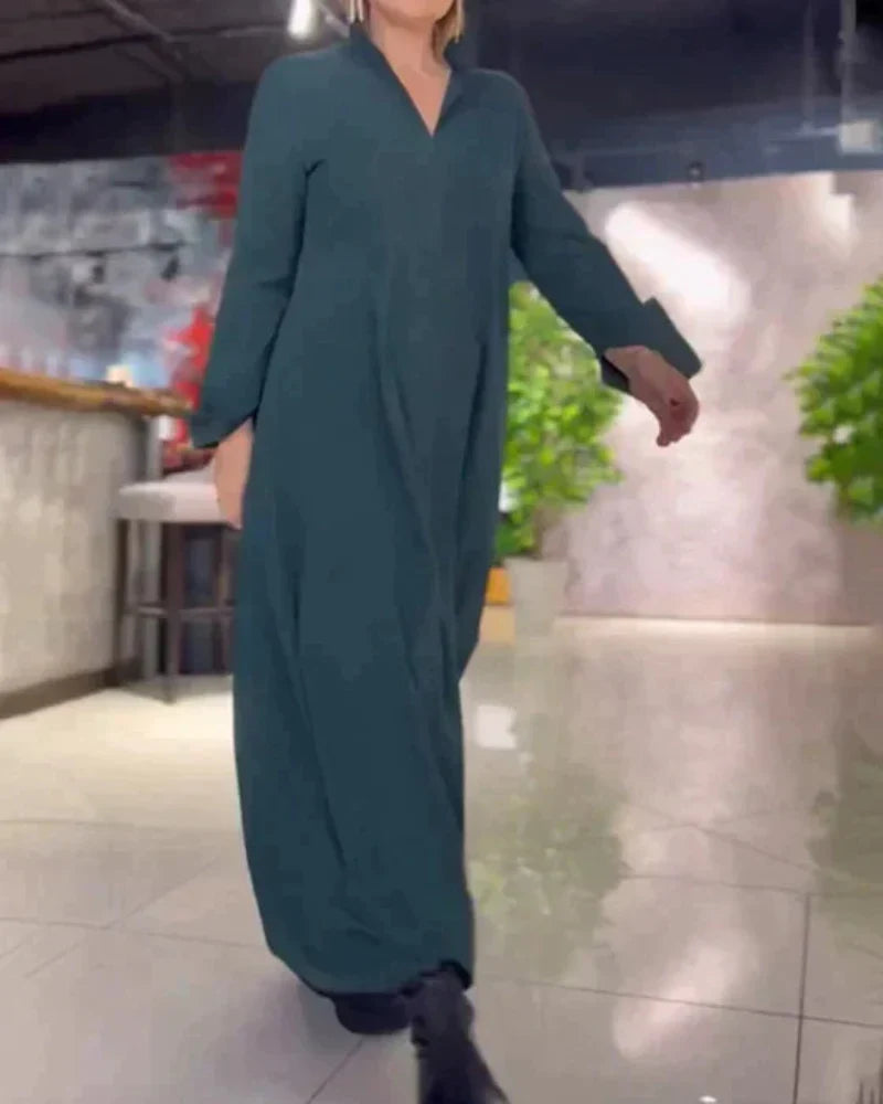 EVITA - Elegant og komfortabel lang kjole