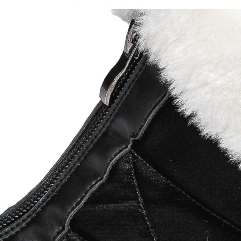 Sklisikre, varme dames snøstøvler med glidelås