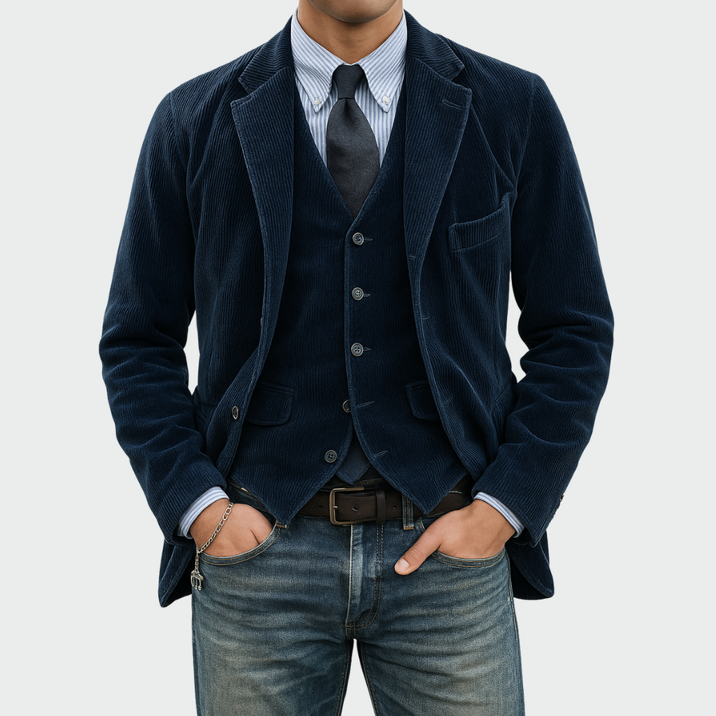 Tommy™ | 2-delt Sett: Blazer og Velourvest