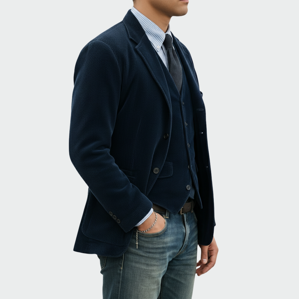 Tommy™ | 2-delt Sett: Blazer og Velourvest